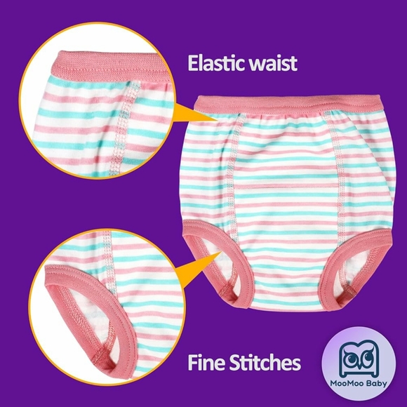 NWT MooMoo Baby Cotton 3 Training Pants Potty Training Underwear Sz 6T - Picture 5 of 8